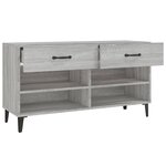 vidaXL Meuble à chaussures Sonoma gris 102x35x55 cm Bois d'ingénierie