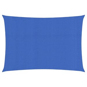 vidaXL Voile d'ombrage 160 g/m² rectangulaire bleu 6x8 m PEHD