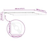 vidaXL Auvent rétractable anthracite et blanc 4 5x3 m tissu/aluminium