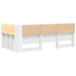 vidaXL Tête de lit de rangement Blanc 80 cm Bois d'ingénierie