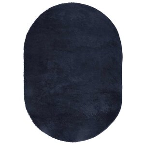 vidaXL Tapis shaggy à poils longs NAVARRA bleu marine 300x200 cm