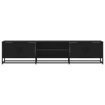 vidaXL Meuble TV noir 180x35x41 cm bois d'ingénierie