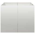 vidaXL Jardinière 100x100x80 cm acier inoxydable