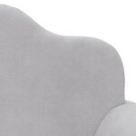 vidaXL Canapé pour enfants 2 places gris clair peluche douce