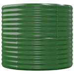 vidaXL Lit surélevé de jardin Acier galvanisé 152x80x68 cm Vert
