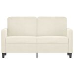 vidaXL Canapé à 2 places Crème 120 cm Velours