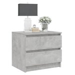 vidaXL Table de chevet Gris béton 50x39x43 5 cm Aggloméré