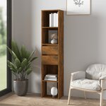 vidaXL Bibliothèque Chêne fumé 36x30x171 cm Bois d'ingénierie