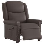 vidaXL Fauteuil inclinable électrique Marron brillant Similicuir