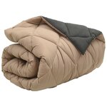 vidaXL Duvet d'hiver Anthracite et Taupe 220 x 135 cm Microfibre