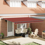 vidaXL Auvent Rétractable orange et marron 450 × 350 cm