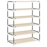 vidaXL Armoire à chaussures Crème 60x28x90 cm Tissu