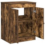 vidaXL Armoire de salle de bain Chêne fumé 54 x 41 x 70 cm