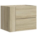 vidaXL Tables de chevet murales 2 Pièces chêne sonoma 45x30x35 cm