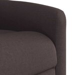 vidaXL Fauteuil de massage inclinable Marron foncé Tissu