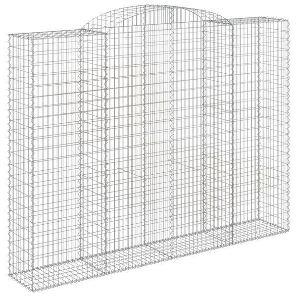 vidaXL Panier de gabions arqué 300x50x220/240 cm Fer galvanisé