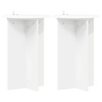 vidaXL Support de Plante 2 pièces Blanc Ø40 x 60 cm Bois d'ingénierie
