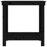 vidaXL Banc de travail Noir 80x50x80 cm Bois de pin massif