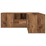 vidaXL Armoire d'angle vieux bois 200x40x45 cm bois d'ingénierie