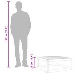 vidaXL Table basse 68x68x29 cm bois d'acacia massif