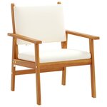 vidaXL Ensemble de jardin 6 pièces avec coussins en bois d'acacia
