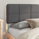 vidaXL Cadre de lit avec tête de lit rembourrée Gris foncé