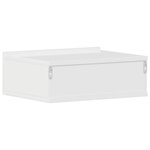 vidaXL Tables de chevet flottantes 2Pièces Blanc brillant Bois ingénierie