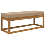 vidaXL Coussin de Siège d'Extérieur Taupe 111 5 x 40 x 8 cm