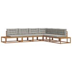 vidaXL Ensemble de canapés d'extérieur 6 pc Gris Naturel et Clair
