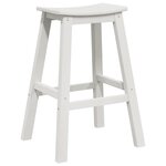 vidaXL Tabouret de bar 2 Pièces Blanc 52 x 43 x 73.5cm Plastique