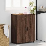 vidaXL Cabinet de salle de bain avec porte Chêne brun 60 x 35 x 80 cm