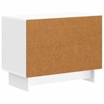 vidaXL Cabinet de chevet Blanc brillant 62 x 34 5 x 47 5 cm