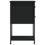 vidaXL Tables de chevet 2 Pièces noir 32x42x70 cm bois d'ingénierie