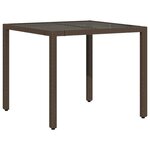 vidaXL Ensemble à manger de jardin 5 Pièces et coussins marron poly rotin