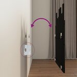 vidaXL Tête de lit murale Noir 95 5x3x80 cm Bois massif de pin