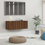 vidaXL Meuble TV chêne marron 80x30x30 cm bois d'ingénierie