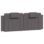 vidaXL Lit avec matelas gris 140x190 cm similicuir