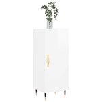 vidaXL Buffet Blanc brillant 34 5x34x90 cm Bois d'ingénierie