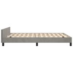 vidaXL Cadre de lit sans matelas gris clair 140x190 cm velours