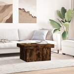 vidaXL Table basse chêne fumé 100x55x40 cm bois d'ingénierie