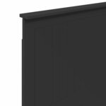 vidaXL Tête de lit avec tête de lit Chêne noir 90 cm Bois d'ingénierie