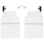vidaXL Meuble de lavabo mural Blanc 49 x 44 5 x 66 cm