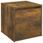 vidaXL Tiroir boîte Chêne fumé 40 5x40x40 cm Bois d'ingénierie