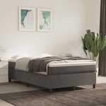 vidaXL Sommier à lattes de lit et matelas gris foncé 120x190cm velours