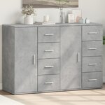 vidaXL Buffets 2 Pièces gris béton 59x39x80 cm bois d'ingénierie