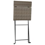 vidaXL Chaises de bistrot pliantes lot de 6 Gris Résine tressée acier