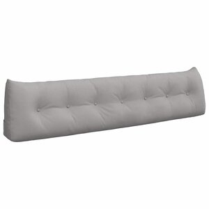 vidaXL Coussin de Dos Gris nuage 200 x 24 x 50 cm tissu