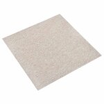 vidaXL Tapis 20 Pièces Beige clair 50 x 50 cm 100  Polypropylène