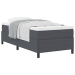 vidaXL Cadre de lit Gris foncé 100x200 cm en Tissu Corduroy