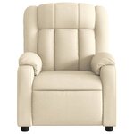 vidaXL Fauteuil inclinable de massage électrique crème tissu